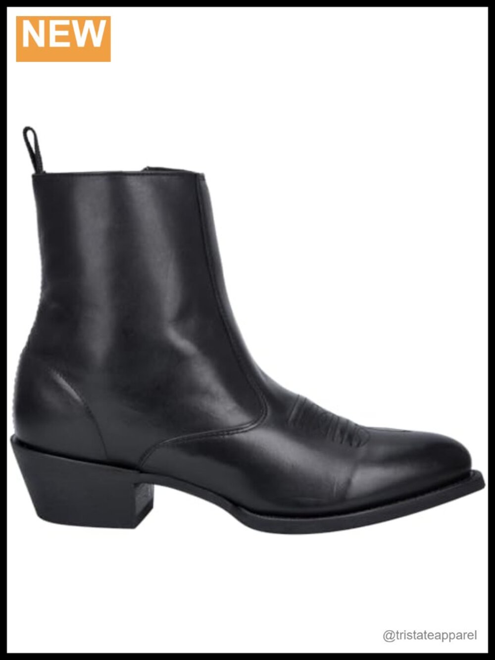 Dingo Leather Western Cowboy Ankle Boots Pull-On Zipper